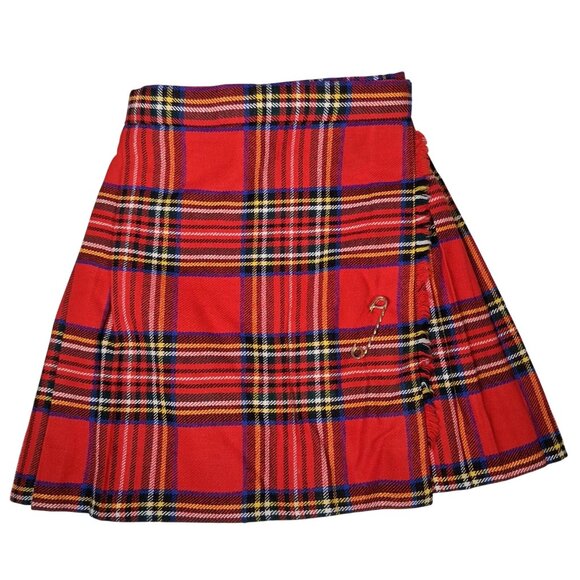 Smiths Bermuda Kilt Youth Size 4 Red Royal Stewart Tartan Traditional England - Picture 1 of 16